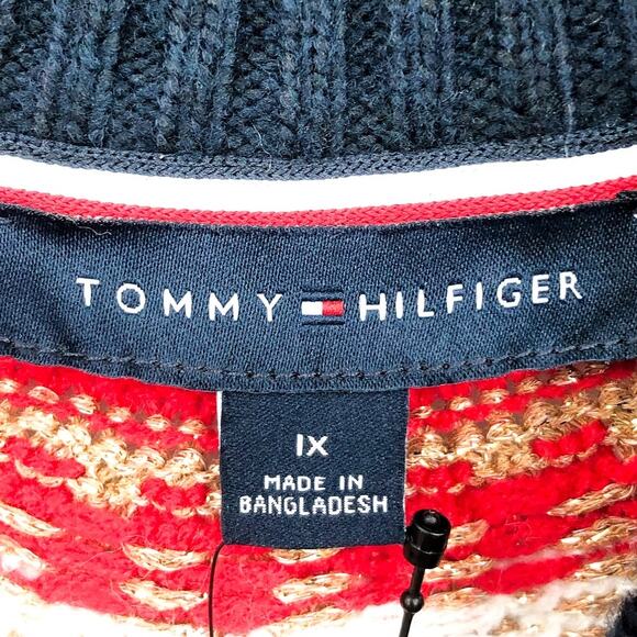 TOMMY HILFIGER Women's Half Snowflake Sweater 1X Blue Sky Captain NWT - Picture 5 of 8